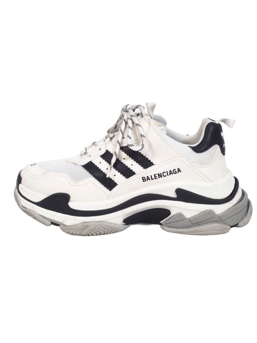 Balenciaga Triple S White Leather Adidas 43 Sneakers